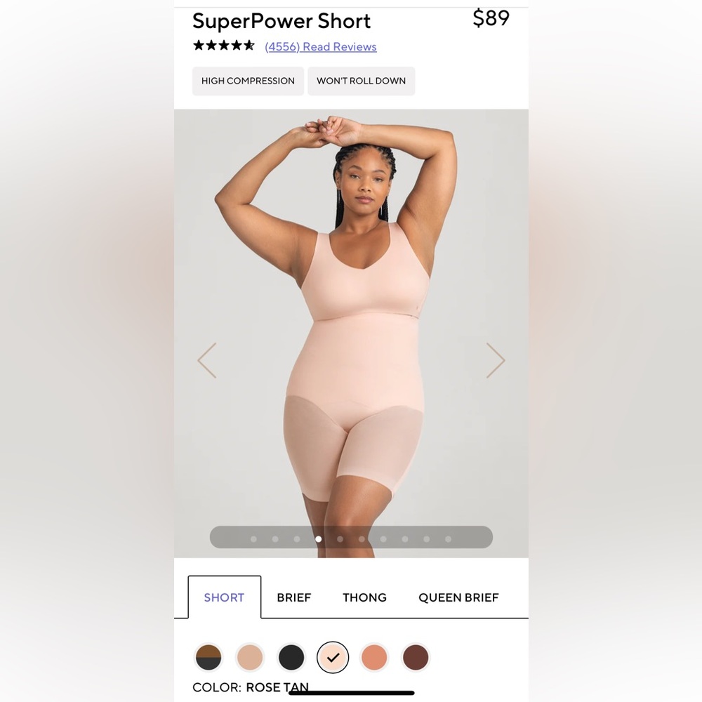 Honeylove SuperPower Short - Rose Tan Size XL